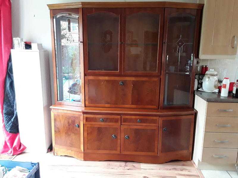 Yew wood display unit