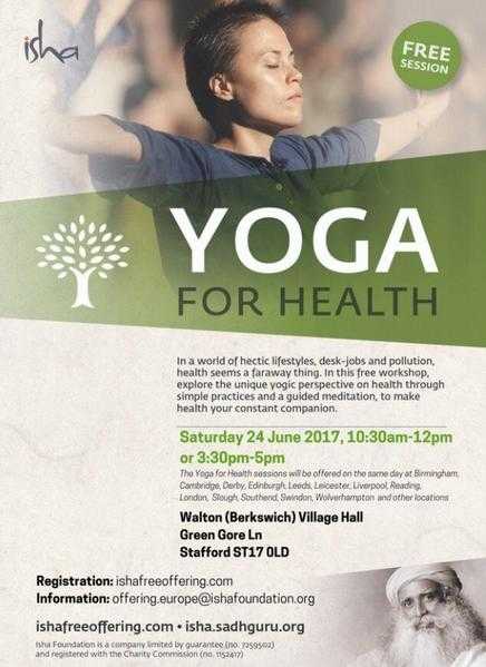 Yoga For Health - Free Session at Stafford by ISHA Foundation