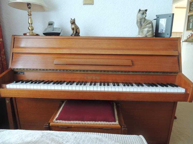 Zender Modern Piano in Teak (inc piano stool)