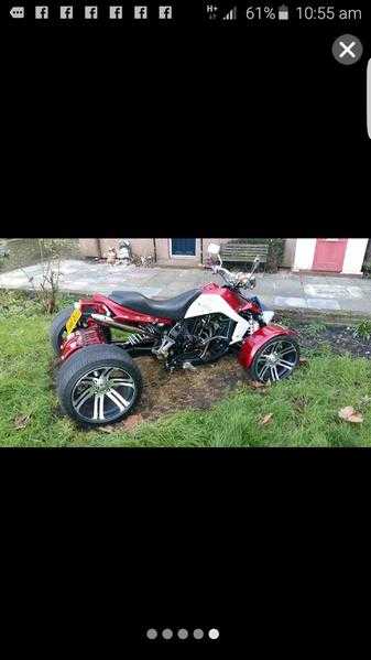 zhijhang 2013 spy f1 quad bike 250cc lowered 14quot alloys. road legal