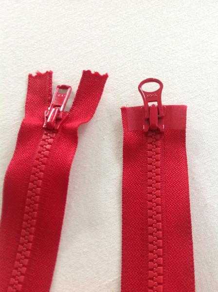 Zip fasteners for coats and jacketa