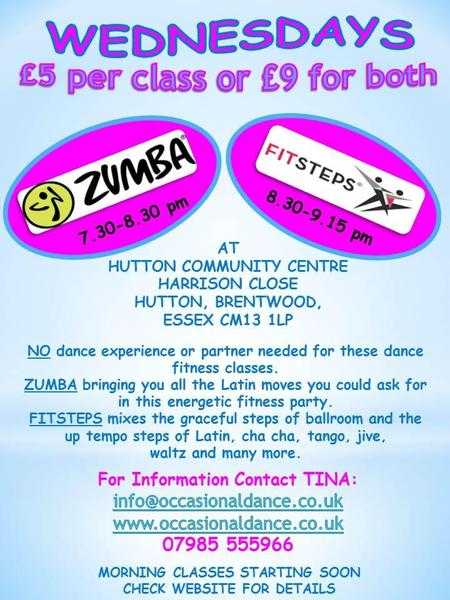 Zumba amp Fitsteps Classes - Hutton Communtiy Centre Wednesdays