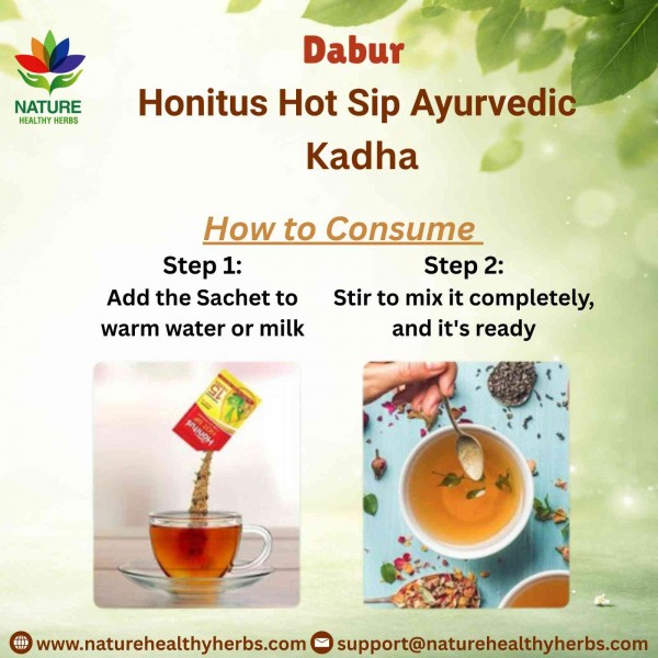 Dabur Honitus Hot Sip Kadha for Sore Throat and Respiratory Relief