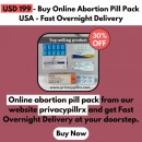 USD 199 - Buy Online Abortion Pill Pack USA - Fast Overnight Delivery